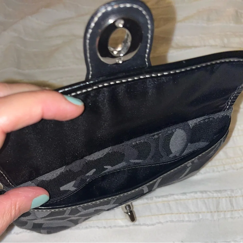 Coach Black Monogram Clutch - Picture 3 of 4